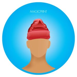 Bonnet imprimé polaire - bonnet publicitaire bleu