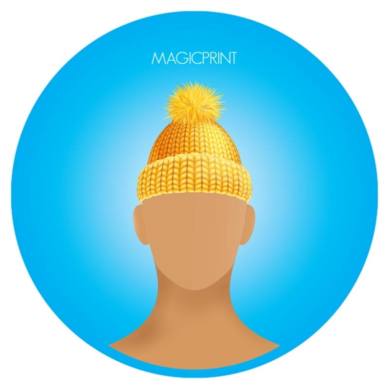 Bonnet tricoté personnalisable - lion