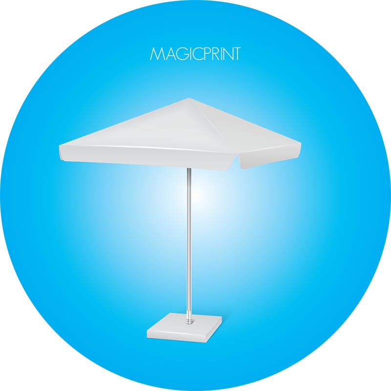 Parasol carré publicitaire : 1,25 mètres