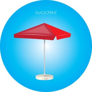 Parasol carré publicitaire - 4 mètres