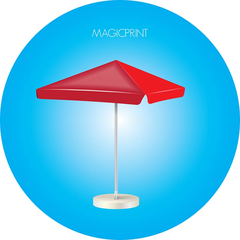 Parasol carré publicitaire - 4 mètres