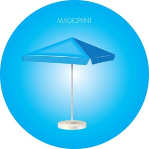 Parasol carré publicitaie 5 mètres - Mat renforcé