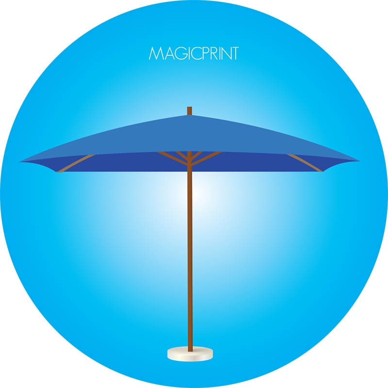 Parasol rectangle publicitaire 3x4 mètres