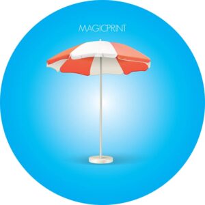 Parasol rond publicitaire 2,50 mètres