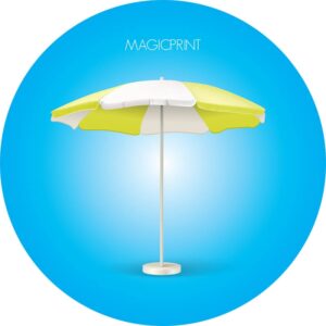 Parasol rond publicitaire et personnalisable 5,50 mètres - MAT RENFORCÉ