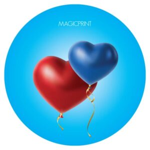 Ballon Coeur Publicitaire bleu