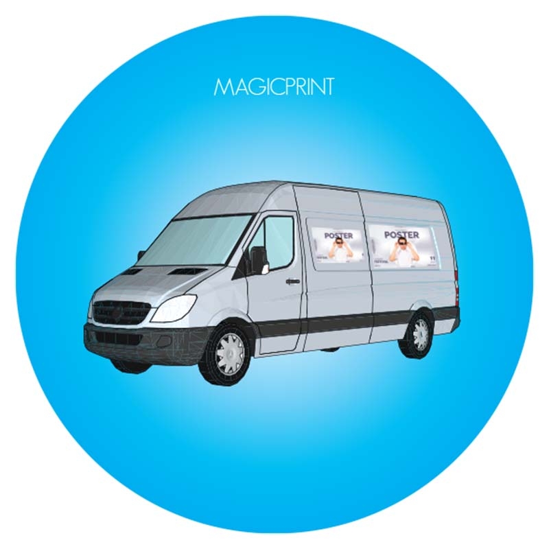 Magnet véhicule publicitaire impression quadri