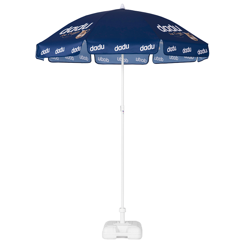 Parasol rond publicitaire marquage bleu 1,80 mètres