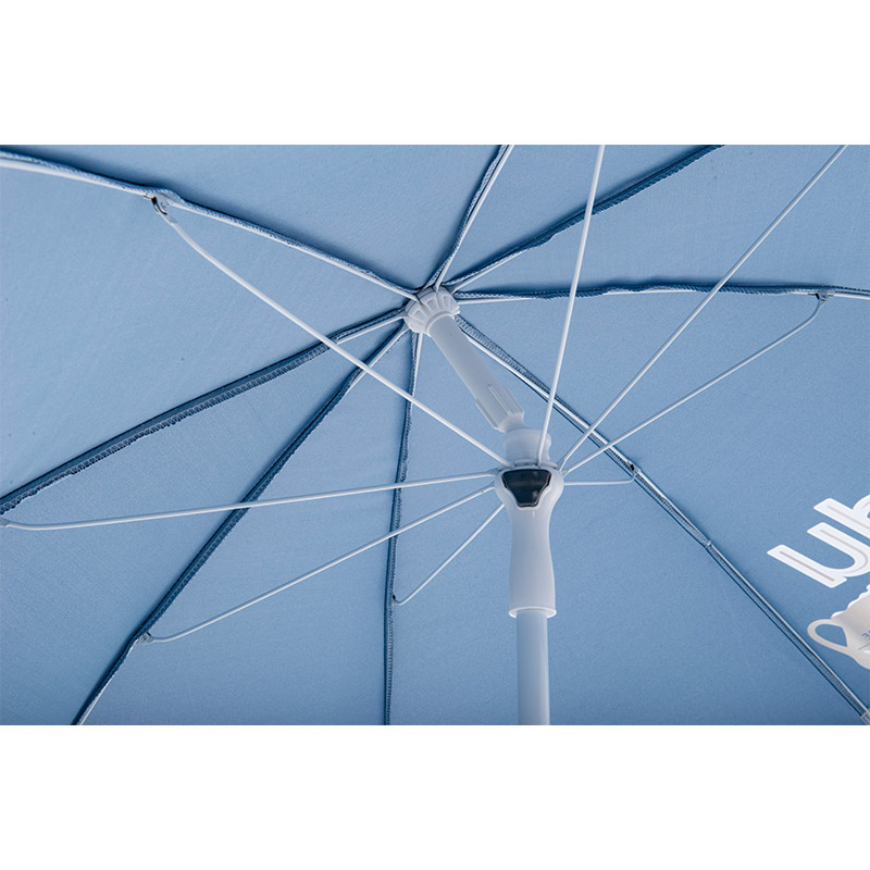 Parasol rond publicitaire marquage bleu 1,80 mètres
