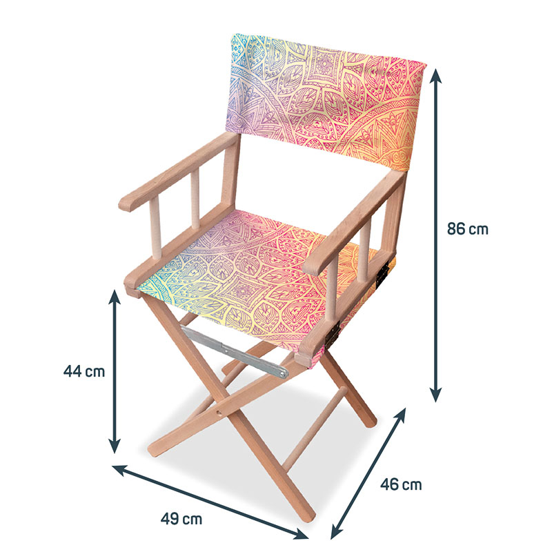 Chaise de directeur publicitaire marquage sur tissus rouge