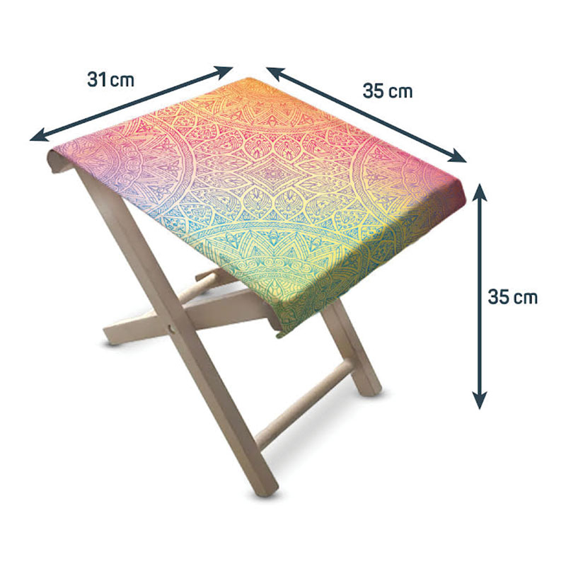 Tabouret publicitaire - marquage logo sur fond blanc