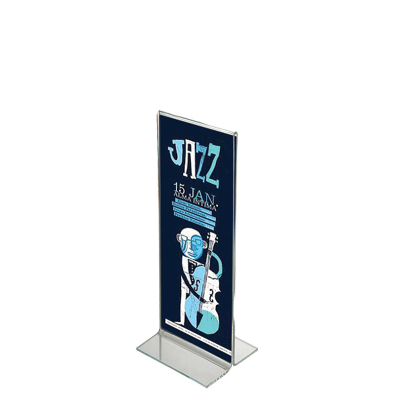 Porte-menu vertical personnalisé adapté à votre branding.