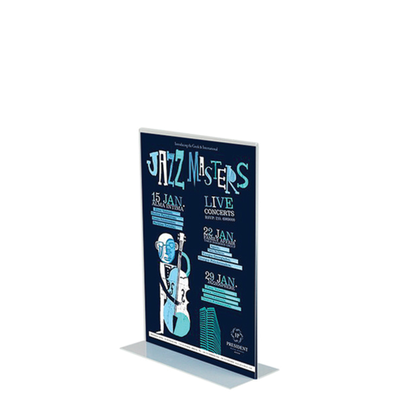 Offrez une présentation unique grâce au porte-menu personnalisé vertical.