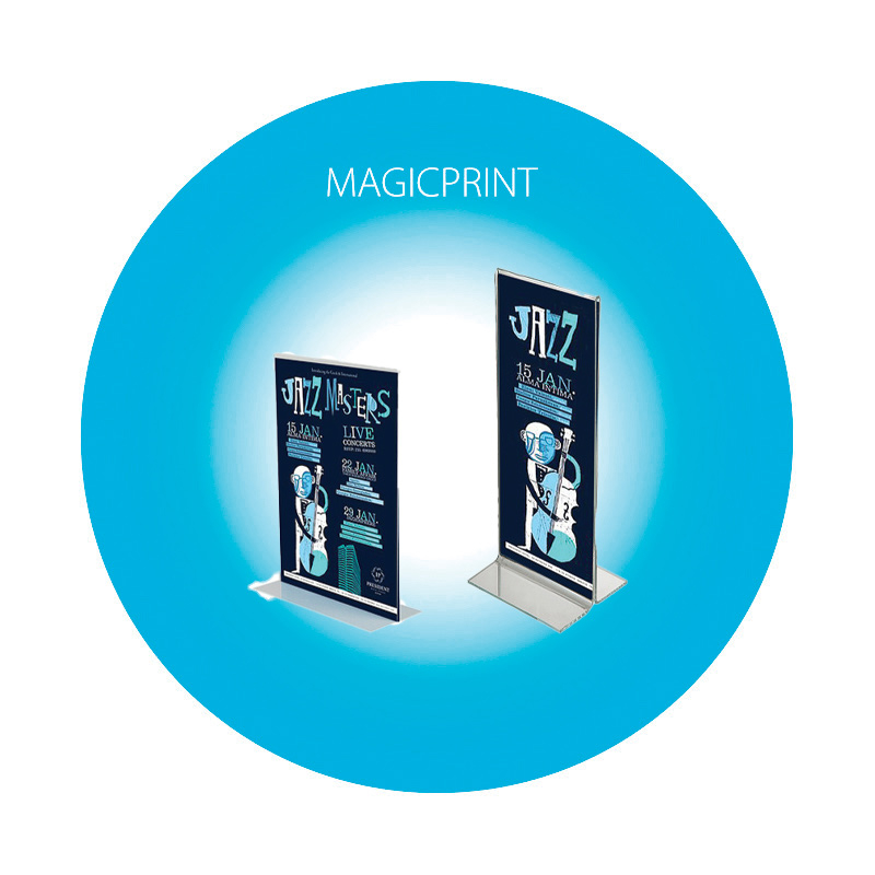 Porte-menu personnalisé vertical pour restaurants élégants.