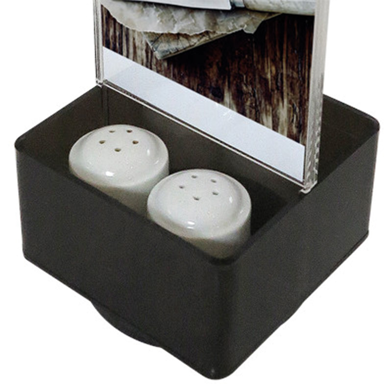 Porte-menu Sel & Poivre, support acrylique M65 personnalisé