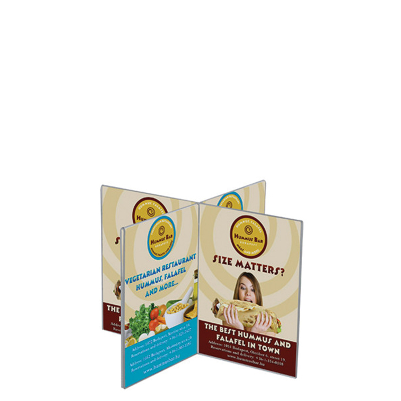 Porte-menus en croix x 4, acrylique