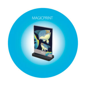 Porte-menu inférieur noir, acrylique